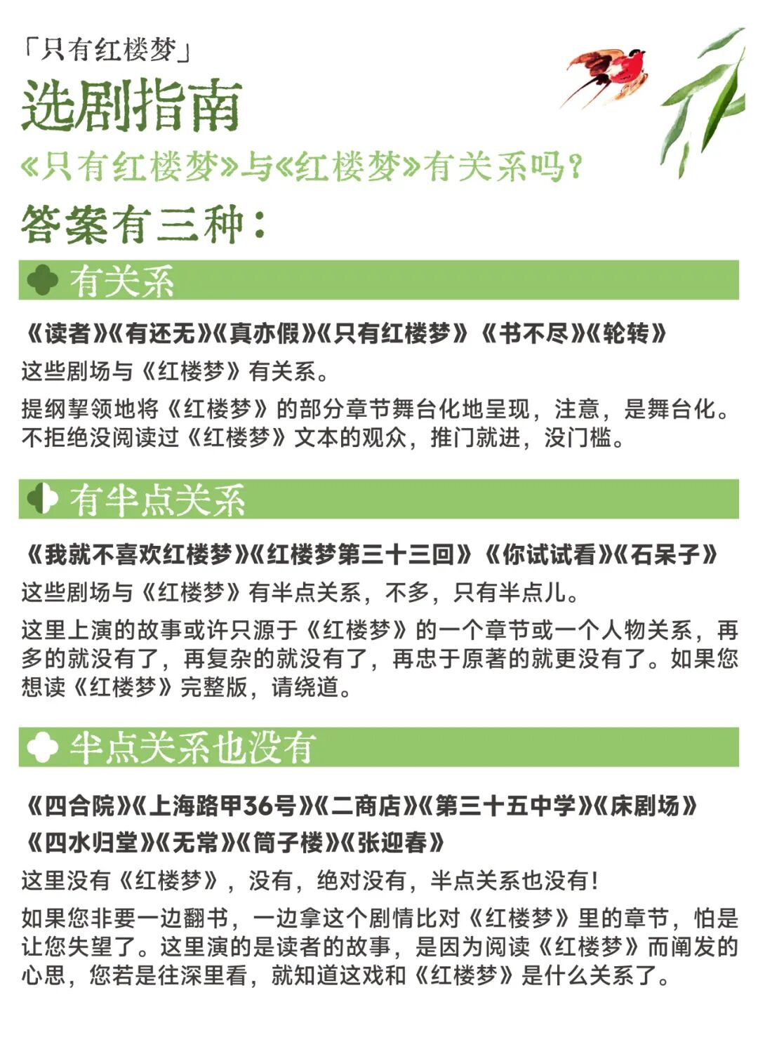 只有红楼梦戏剧幻城 不同年龄观剧提示